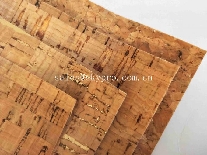 Decorative A Grade Rubber Sheet Roll , Upholstery Cork Leather Fabric for Bag Shoe 0