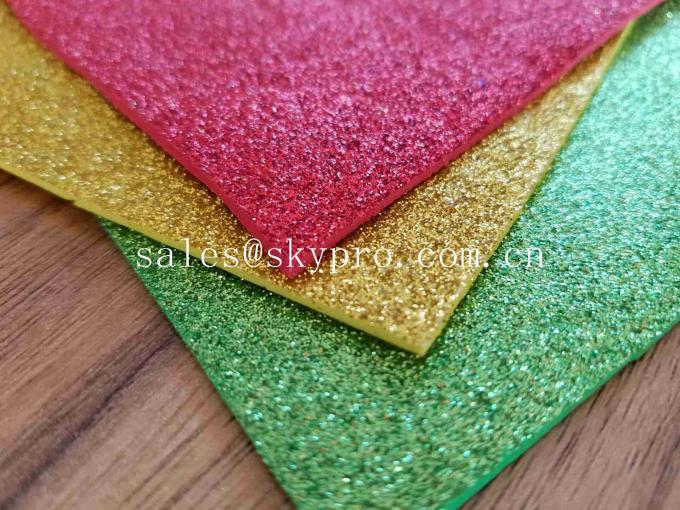 Sparkly Red Printed Glitter EVA Foam Sheet With Non Discoloring Adhesive Ethylene Vinyl Acetate 0
