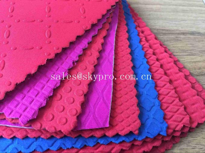 Customized Colorful Various Shape Neoprene Fabric 5mm OK Lycra Fabric Rubber Sheet with Mesh Fabric 0