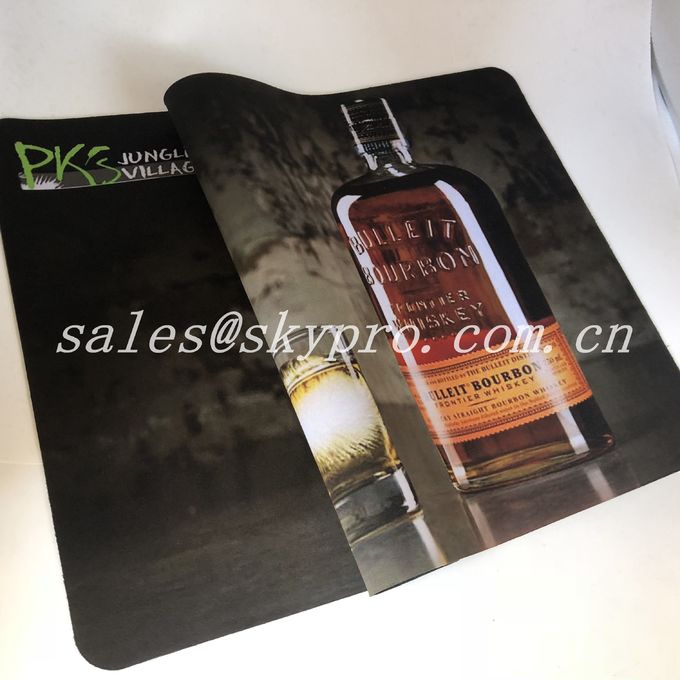 Custom Soft Neoprene Material Rubber Beer Mats Heat Transfer Printing 1