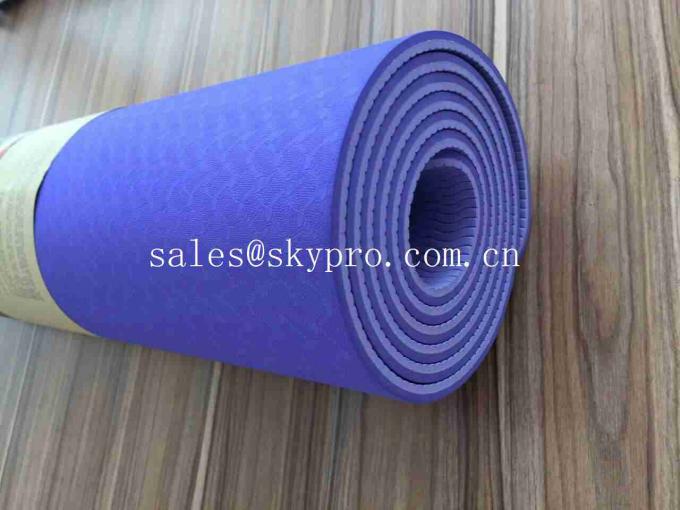 Eco - Friendly Custom Printing Rubber Sole Sheet Anti Slip TPE Yoga Mat 0