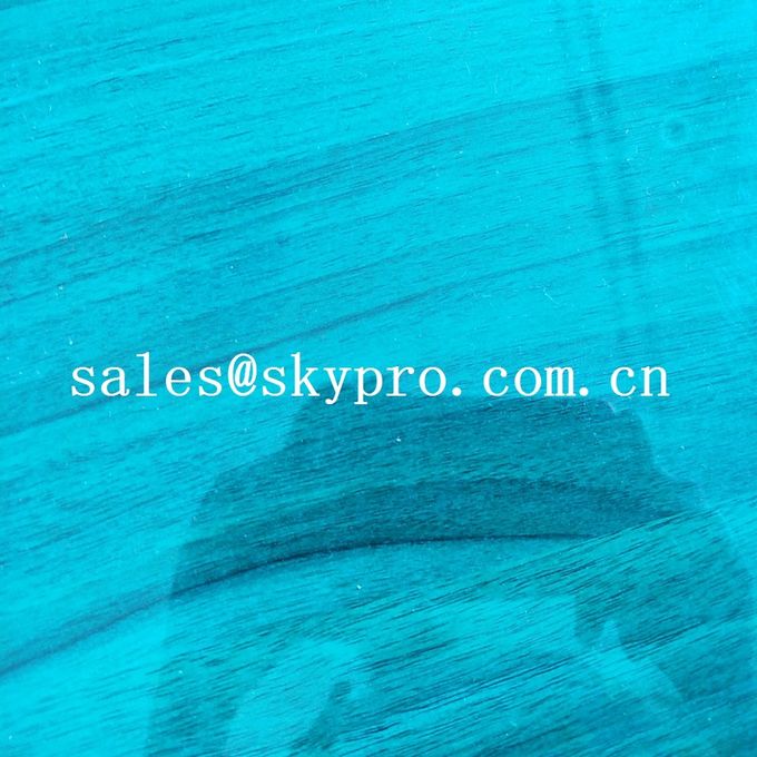 High Density PVC Plastic Sheet Transparent Blue Soft Super Thin Flexible 3