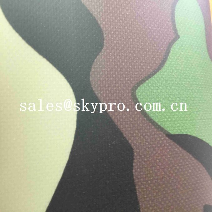 Thin 0.5mm Thick PVC Coated Fabric Plastic Sheet Camouflage 210T Polyester Printed Fabrics 2