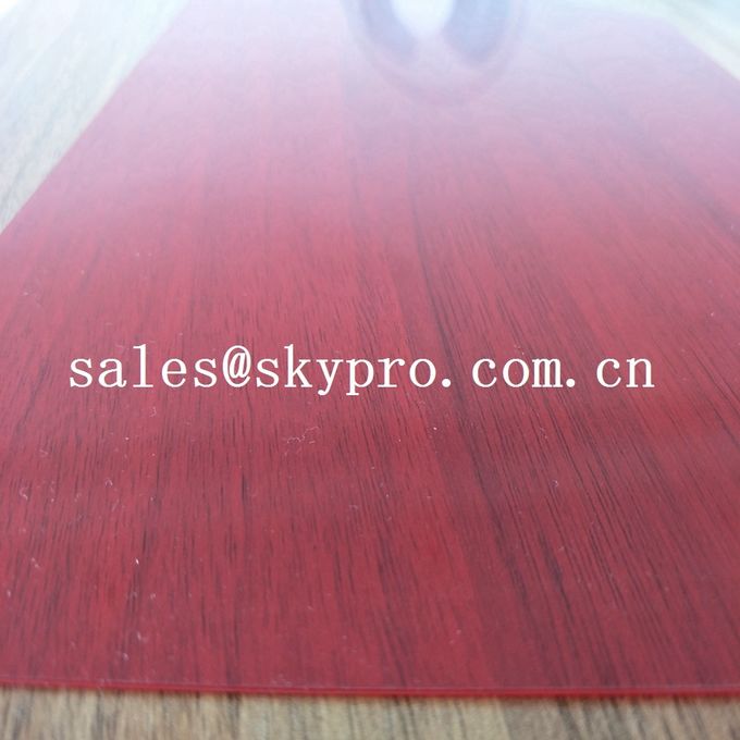 Super Thin 0.3mm Red Color Double Film And Double Light Transparent Rigid PVC Sheeting 0
