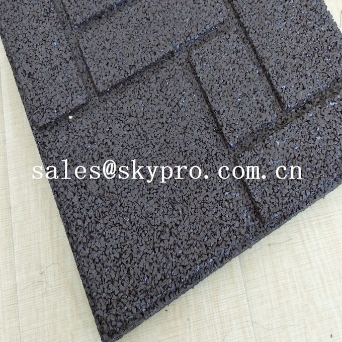 Crossfit safety insulation gym Interlocking flooring mat rubber tile for outdoor playground or indoor gym 1