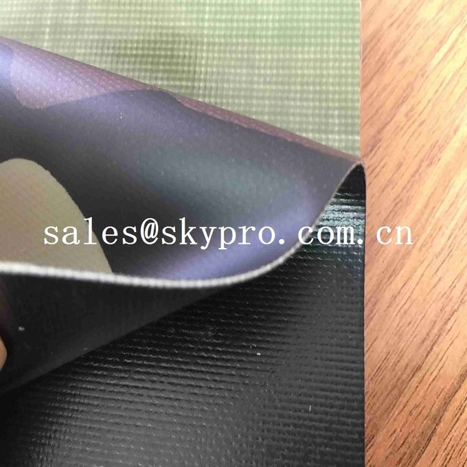 Thin 0.5mm Thick PVC Coated Fabric Plastic Sheet Camouflage 210T Polyester Printed Fabrics 0