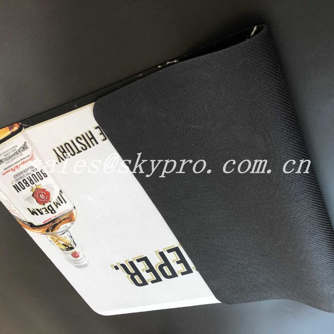 Non - Woven Fabrics Custom Bar Mats 1.5mm / Water Absorbable Neoprene Rubber Pad 0