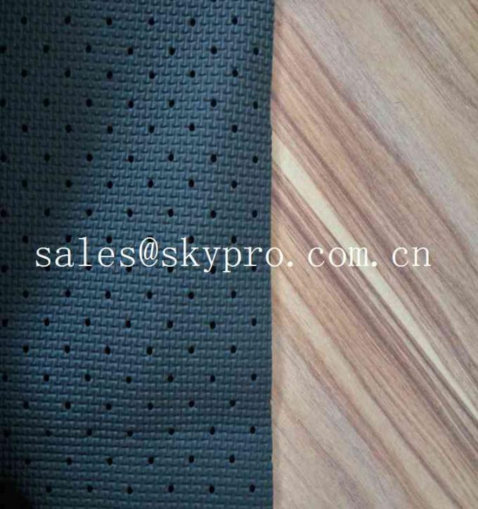 4mm Black Skid Proof Breathable Perforated Nylon Fabric Single Side Polyester Knitted 0