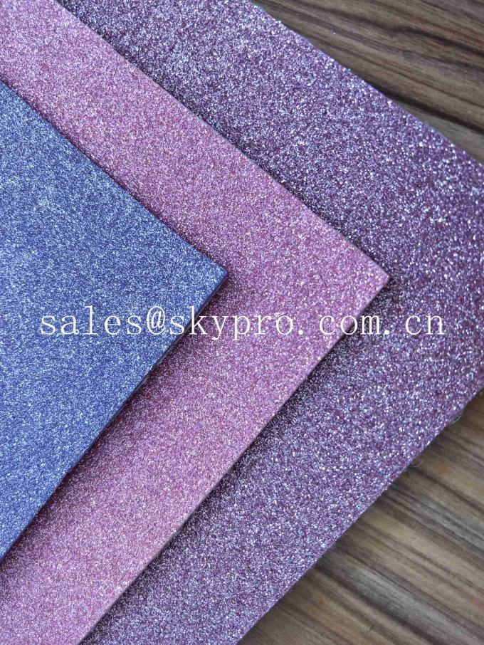 Good Looking Purple EVA Foam Glitter Sheets For Toys / Decoration , No Woven Materials 0
