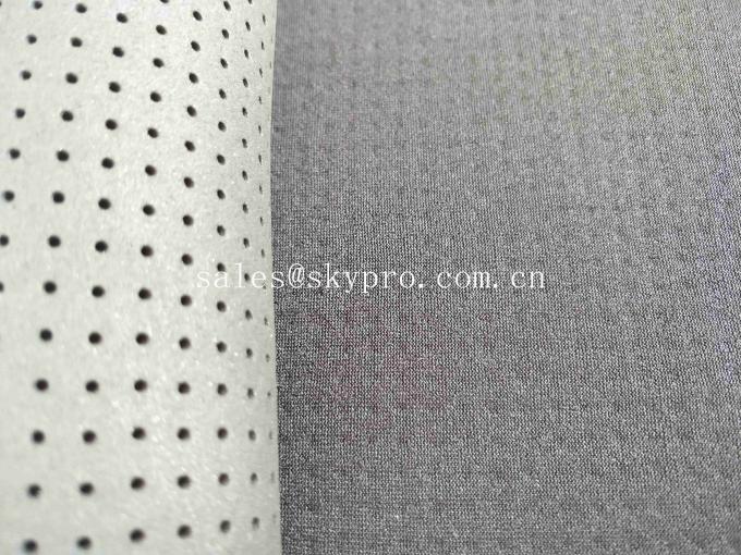 4mm Black Skid Proof Breathable Neoprene Fabric Roll Single Side Polyester Knitted 0