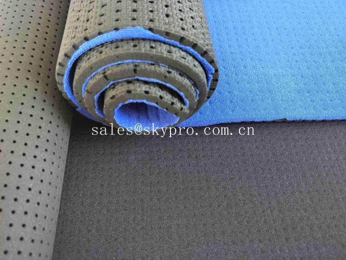 3mm Black Punched Perforated Neoprene Fabric With Different Size Holes / High Stretch 0