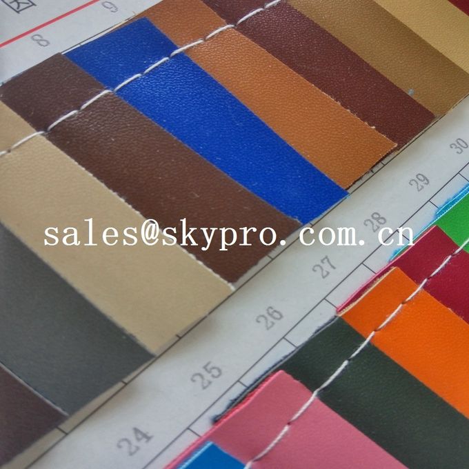 Customized New Style PVC Synthetic Leather For Sofa Bag With Polyester Backing 0