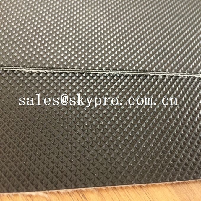 Wear Resistant Anti Static Mini Diamond Top Fabric PU / PVC Conveyor Belting 2