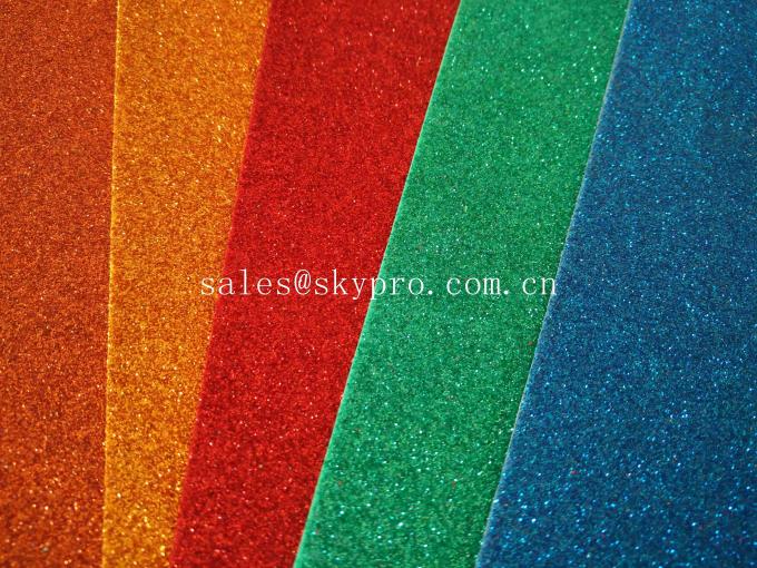 Sparkly Red Printed Glitter EVA Foam Sheet With Non Discoloring Adhesive Ethylene Vinyl Acetate 1