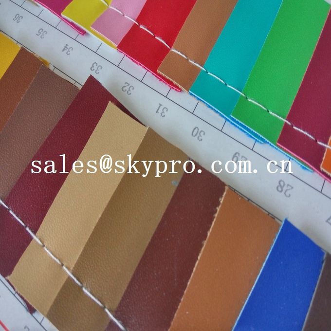 Customized New Style PVC Synthetic Leather For Sofa Bag With Polyester Backing 1