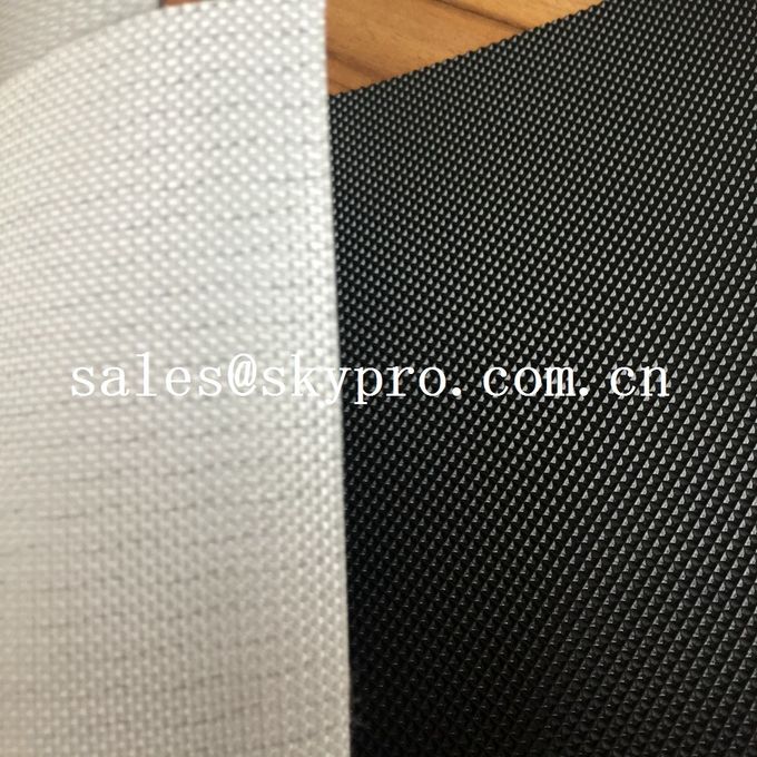 Wear Resistant Anti Static Mini Diamond Top Fabric PU / PVC Conveyor Belting 1