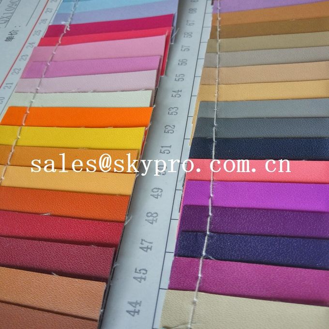 Smooth PU Synthetic Leather / PVC Synthetic Leather Material For Making Bags 0