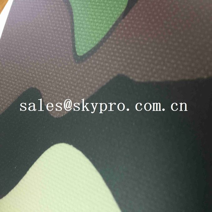 Thin 0.5mm Thick PVC Coated Fabric Plastic Sheet Camouflage 210T Polyester Printed Fabrics 1