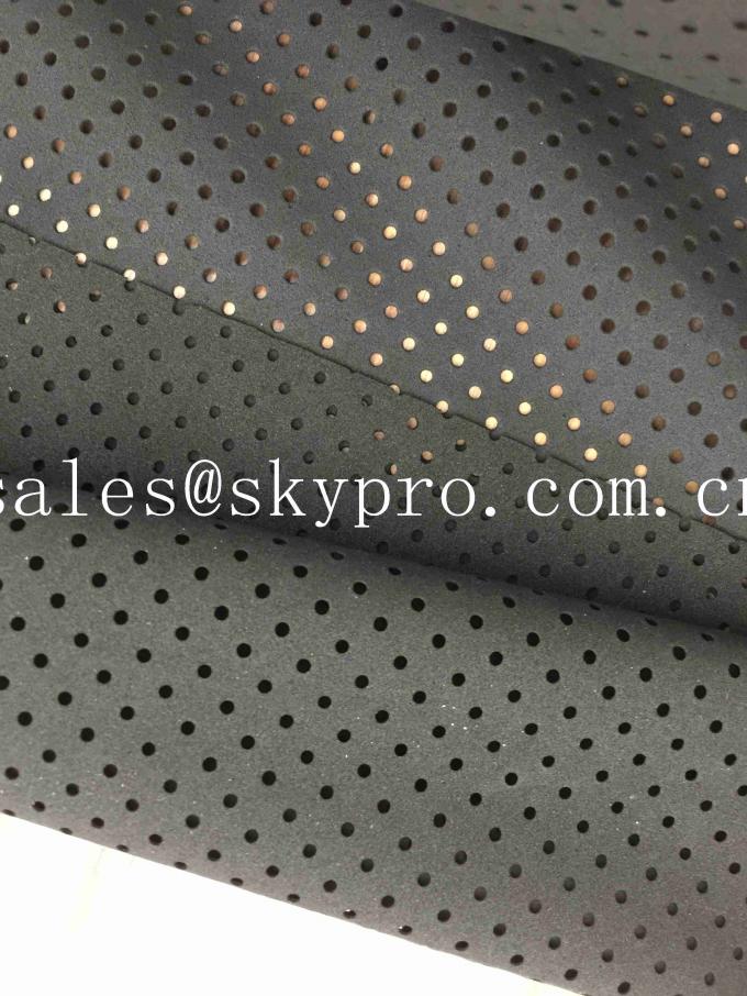 Breathable SBR Neoprene Fabrics Foam Roll Super Thin Black Perforated Neoprene 0