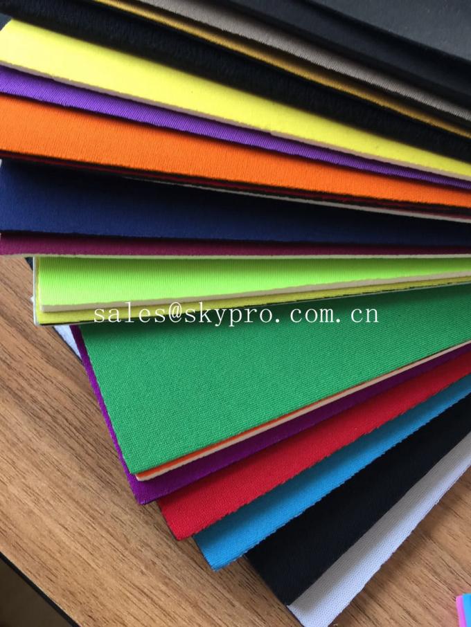 1mm Thick High Elastic Pink SBR Thin Neoprene Fabric EVA with Polyester Jersey Coating Rubber Sheet 0