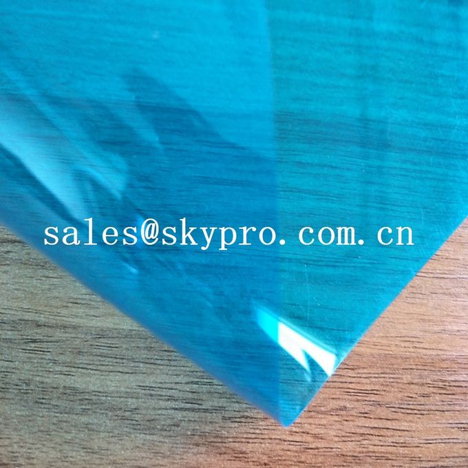 High Density PVC Plastic Sheet Transparent Blue Soft Super Thin Flexible 1
