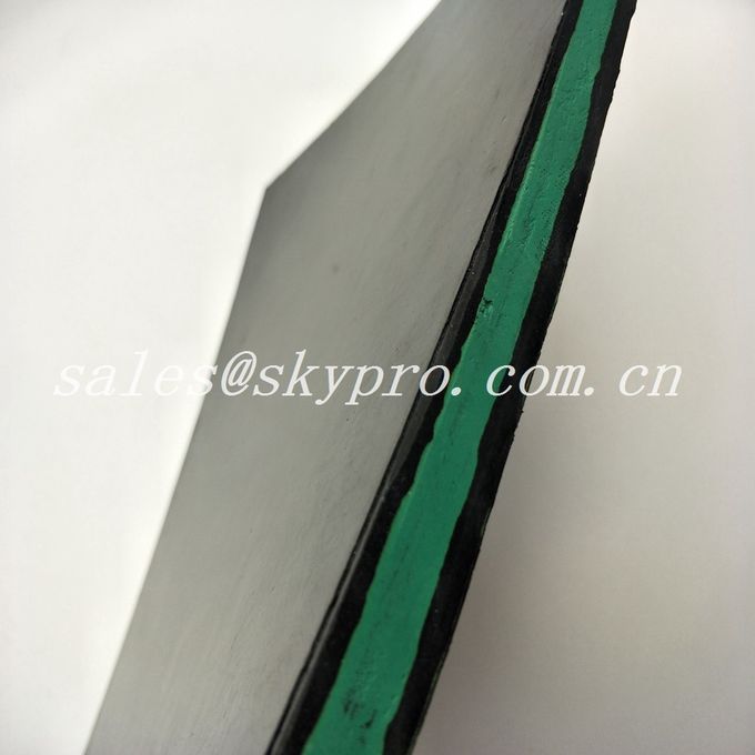 Wear - Resisting 30mm Black + Green + Black Sandwich Skirting Rubber Sheet Panel 0