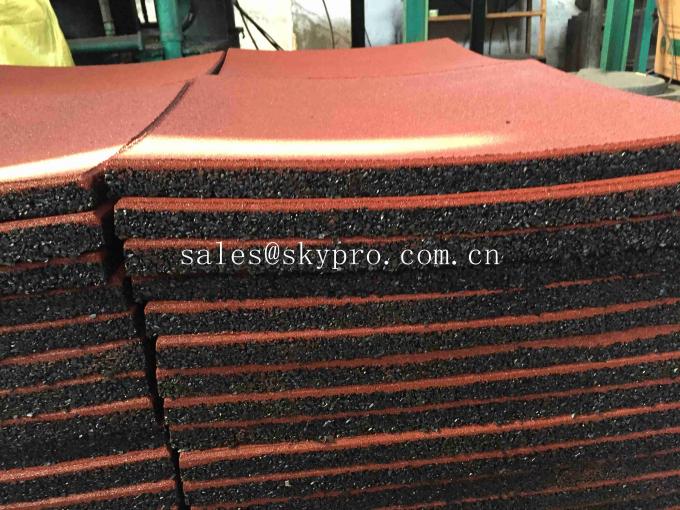 Outdoor Rubber Pavers / Rubber Floor Paver Training Room Interlocking Tile 0