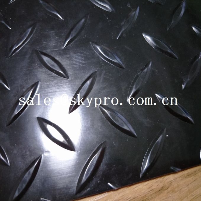Black 2mm / 3mm Plastic Sheet PVC anti slip vinyl film roll pvc fine ribbed floor mat 0