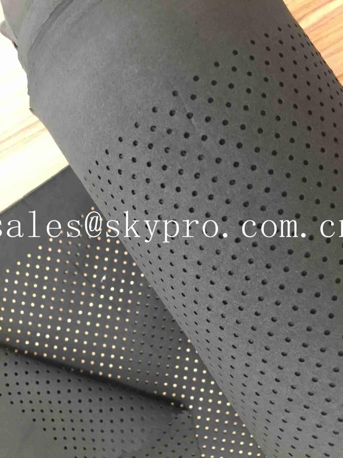 Perforated Neoprene Fabric Roll Shark Skin Embossed SBR CS CR Rubber Sheets With Holes 0
